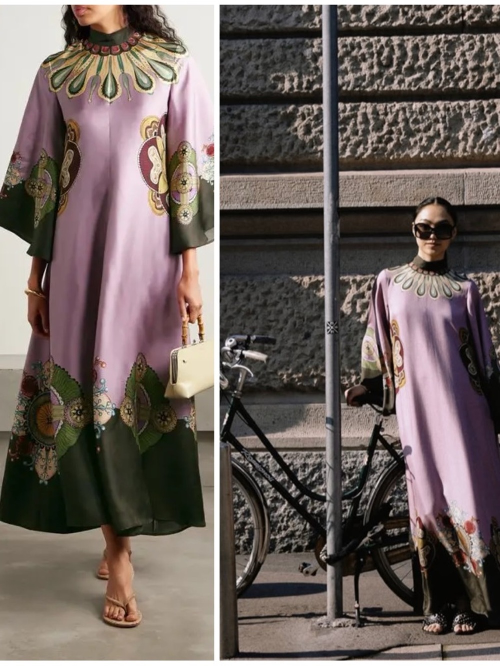 NWT La DoubleJ Magnifico Silk Maxi Long Dress Nucleus Placee Purple Size Small - Picture 3 of 11